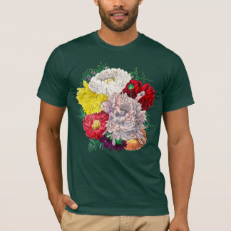 Vibrant Vintage Botanical Wildflower Bouquet T-Shirt