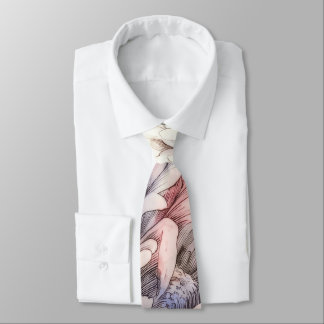 Vibrant Vintage Botanical Wildflower Bouquet Tie