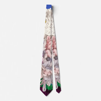 Vibrant Vintage Botanical Wildflower Bouquet Tie