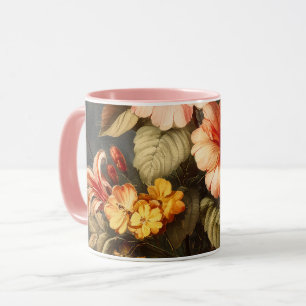 Vibrant Vintage Floral Arrangement Mug