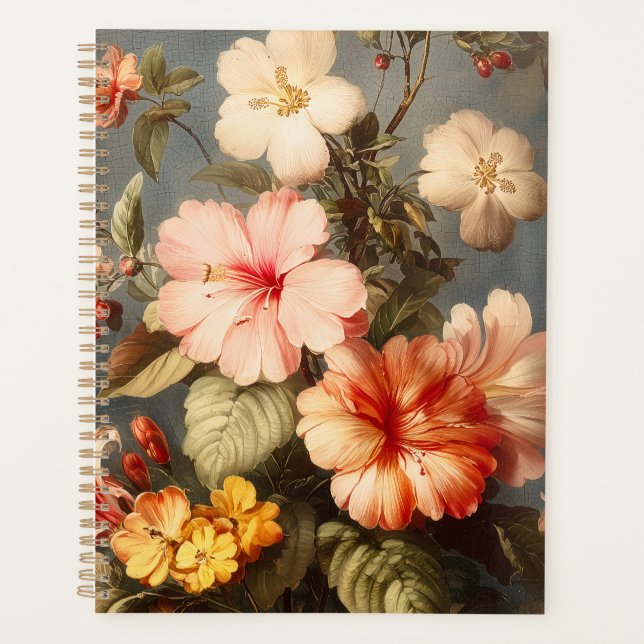 Vibrant Vintage Floral Arrangement Planner (Front)
