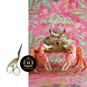 Vibrant Vintage Floral King Crab Decoupage Tissue Paper
