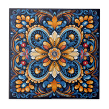 Vibrant Visions: AI-Crafted Mexican Tile - #1