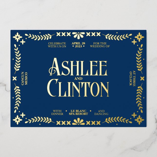 Vibrant Vows: A Spanish Folk Wedding Gold (Front)