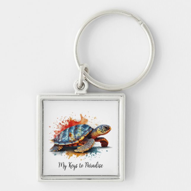 Vibrant Voyager, custom Key Ring (Front)