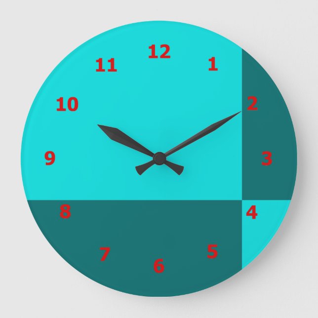 Vibrant Wall Clock with Tile Design (Front)