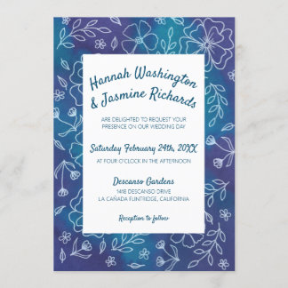 Vibrant Watercolor and Floral Invites