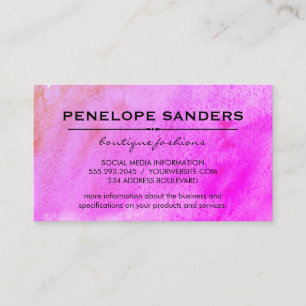 Vibrant Watercolor Expressive Business Card