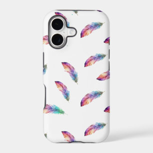 Vibrant Watercolor Feather All-Over Print