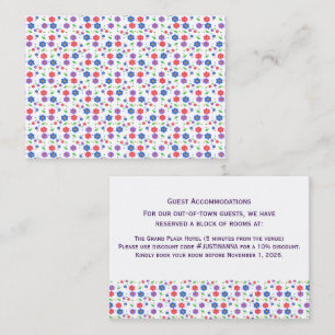 Vibrant Watercolor Floral Pattern Wildflowers Enclosure Card