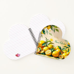 Vibrant Watercolor Lemon Harvest Notebook