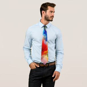 Vibrant watercolor painting background artist tie