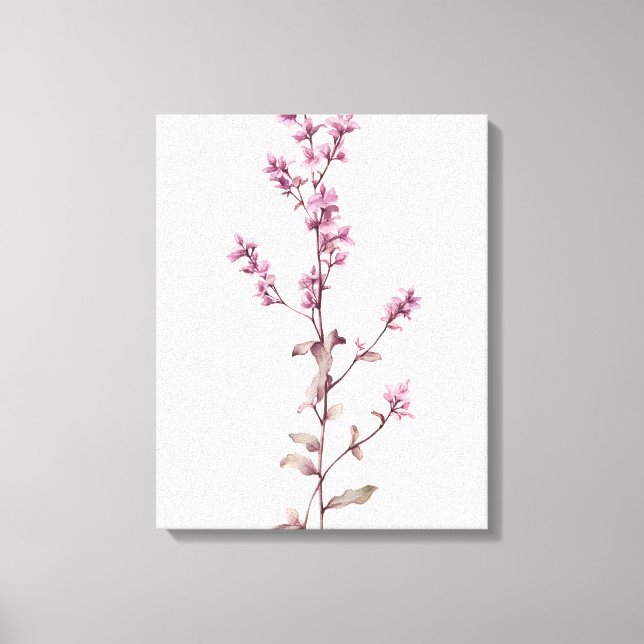 Vibrant Watercolor Thyme Sprig Masterpiece Canvas Print (Front)