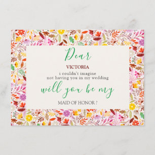 Vibrant Watercolors Summer Tulip Flowers Wedding Menu