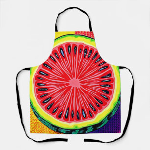 Vibrant Watermelon Pop Art Apron