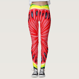 Vibrant Watermelon Pop Art Leggings