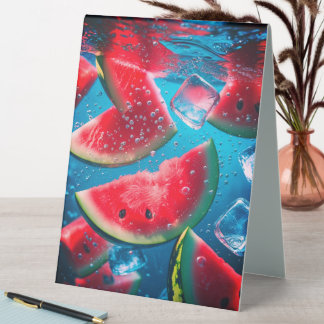 Vibrant Watermelon Slices Underwater – Refreshing