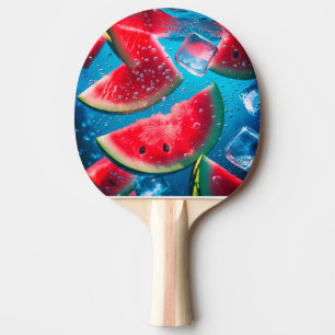Vibrant Watermelon Slices Underwater – Refreshing Ping Pong Paddle