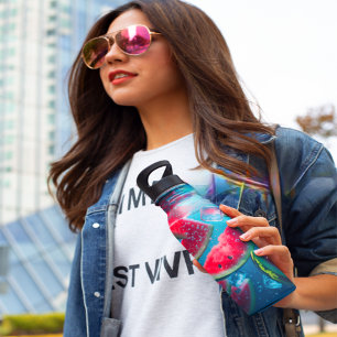 Vibrant Watermelon Slices Underwater – Refreshing Water Bottle
