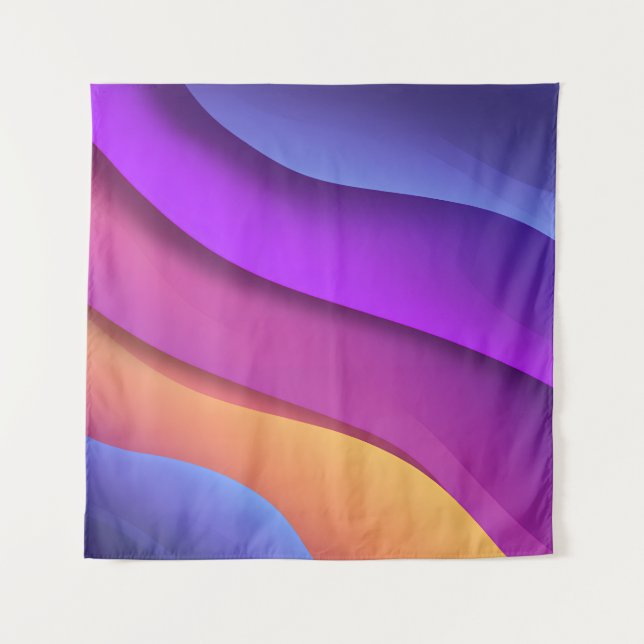 Vibrant Wave Gradient Tapestry (Front)