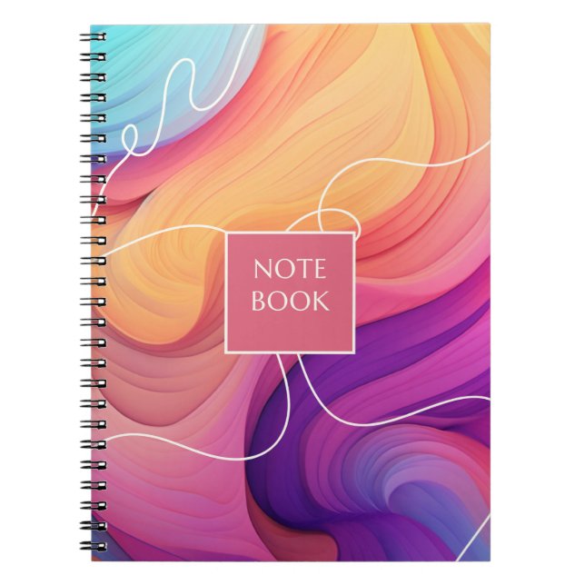 Vibrant Waves Notebook (Front)