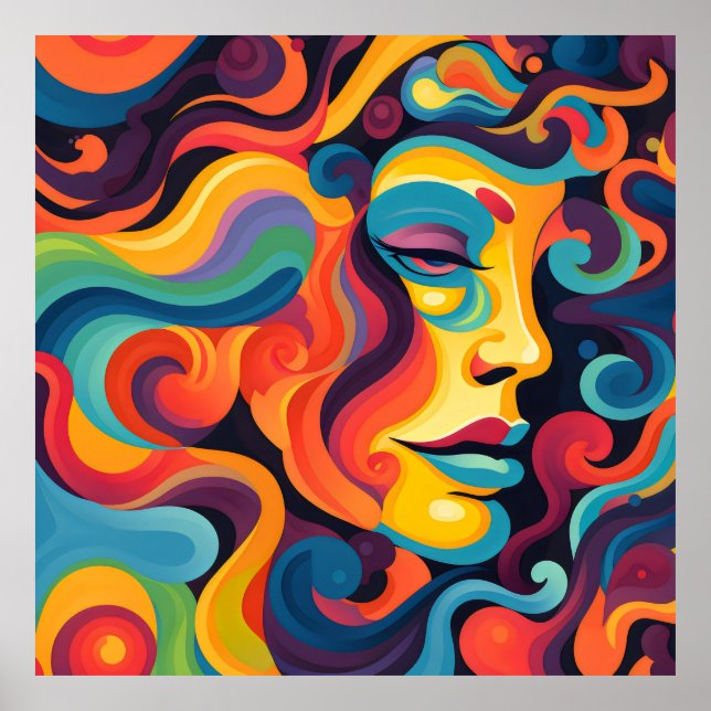 Vibrant Whirl of Emotions face Poster (Front)
