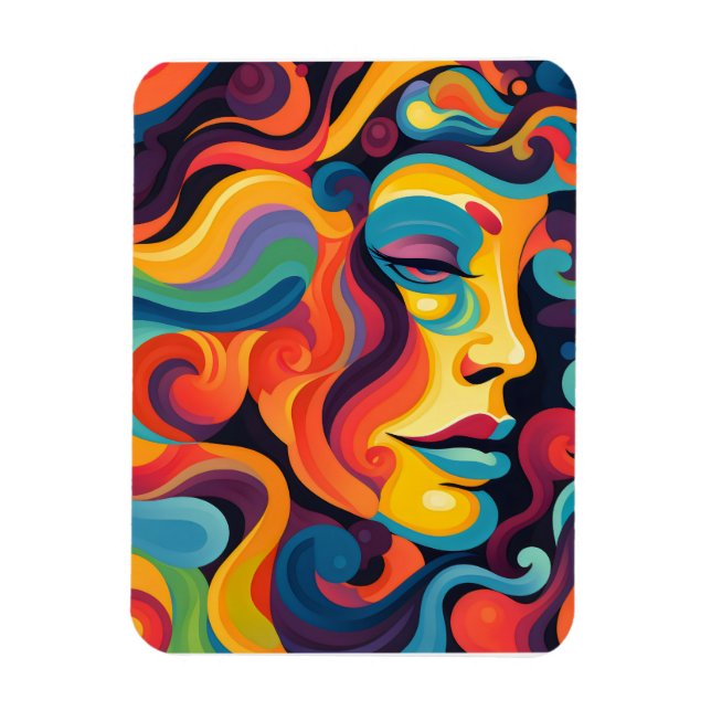 Vibrant Whirl of Emotions Magnet (Vertical)