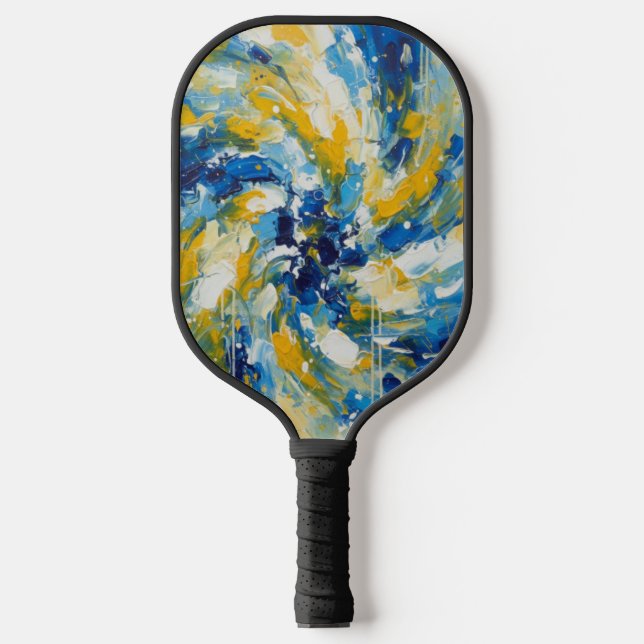 Vibrant Whispers on Fabric Pickleball Paddle (Front)