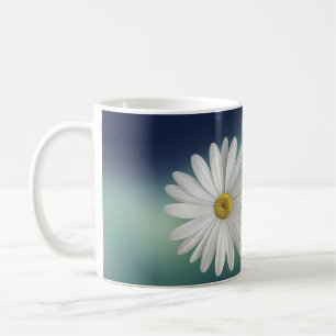 Vibrant White Daisy Floral Morning Inspiration Coffee Mug