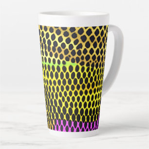 "Vibrant Wilderness" Colourful Abstract Print Latte Mug