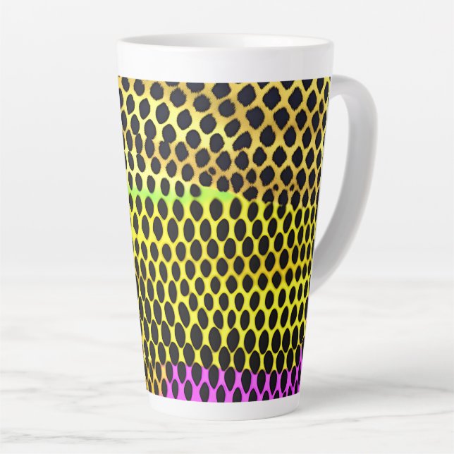 "Vibrant Wilderness" Colourful Abstract Print Latte Mug (Right Angle)