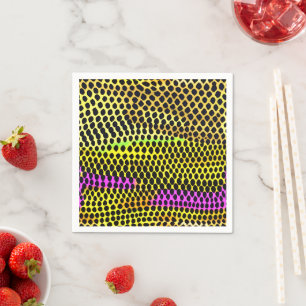"Vibrant Wilderness" Colourful Abstract Print Napkin