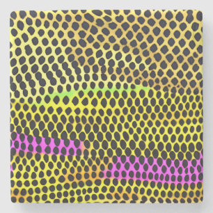 "Vibrant Wilderness" Colourful Abstract Print Stone Coaster