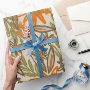 Vibrant Wilderness Garden Blooms Colourful Flowers Wrapping Paper