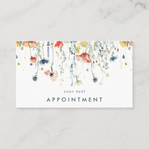 Vibrant Wildflower Appointment Card