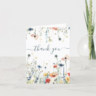Vibrant Wildflower Baby Shower Thank You Card