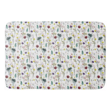 Vibrant Wildflower Bath Mat