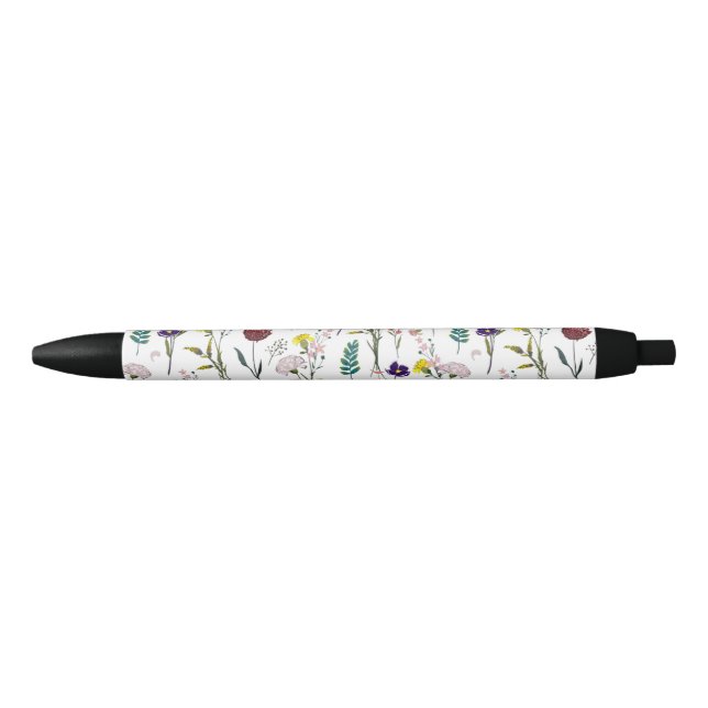 Vibrant Wildflower  Black Ink Pen (Front)