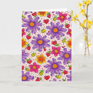 Vibrant Wildflower Blooms Card
