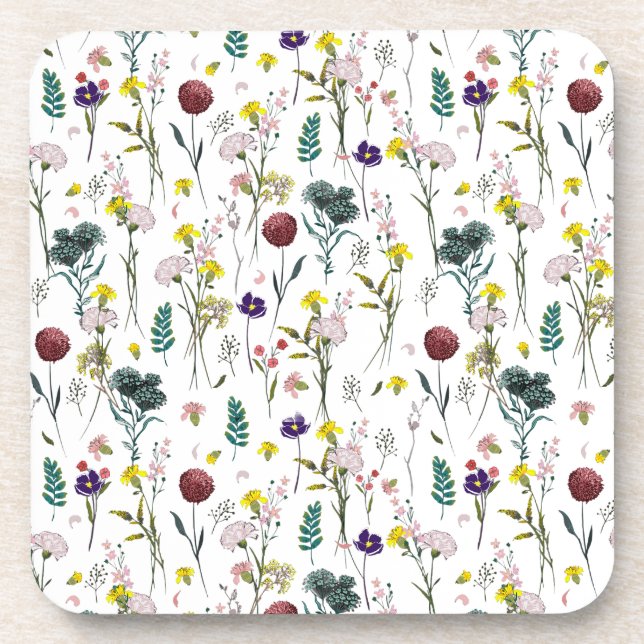 Vibrant Wildflower  Coaster (Front)