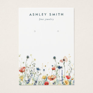 Vibrant Wildflower Earring Display Card