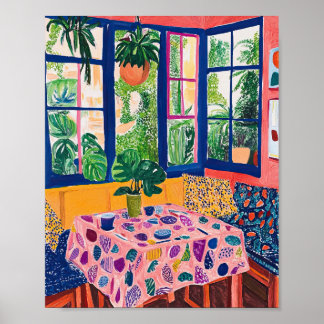 Vibrant Wildflower Field Impressionist Poster Wall