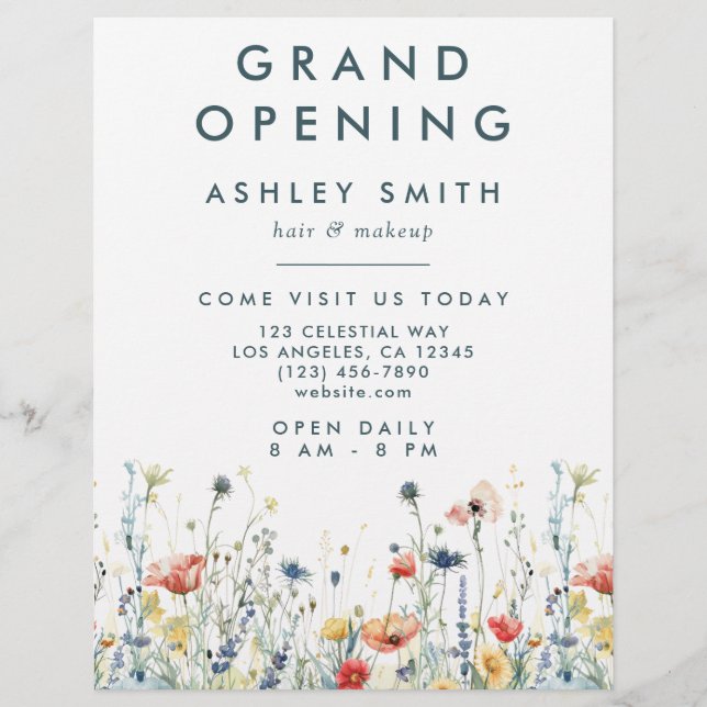 Vibrant Wildflower Flyer (Front)