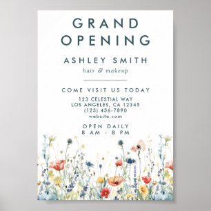 Vibrant Wildflower Grand Opening Poster