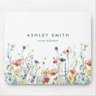 Vibrant Wildflower Mouse Mat