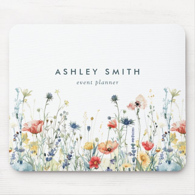 Vibrant Wildflower Mouse Mat (Front)