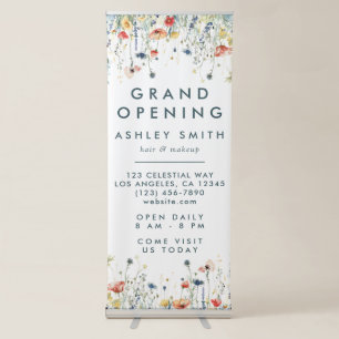 Vibrant Wildflower Retractable Banner