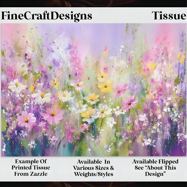 Vibrant Wildflower Spring Meadow DZ6L Decoupage  Tissue Paper (Creator Uploaded)