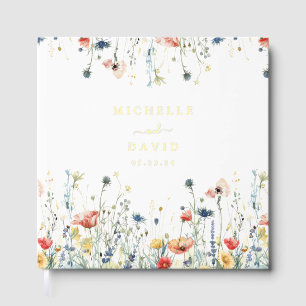 Vibrant Wildflower Wedding Guest Book