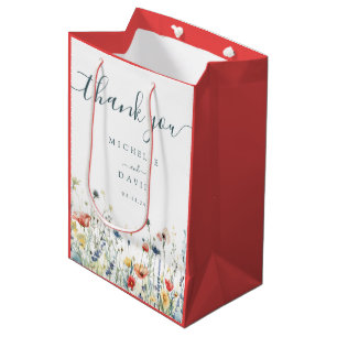 Vibrant Wildflower Wedding Medium Gift Bag